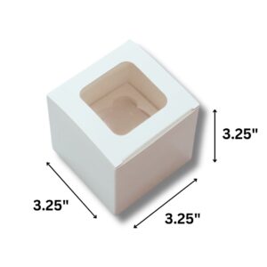 1 Regular Cupcake Boxes - White with Window